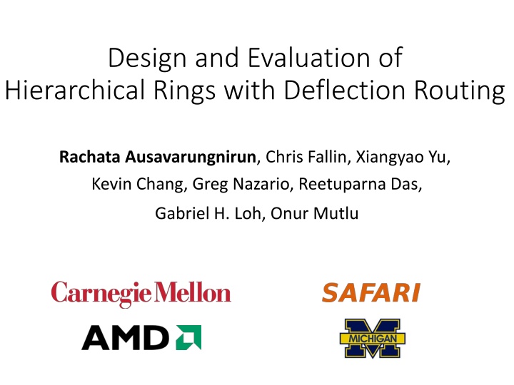 design and evaluation of hierarchical rings with