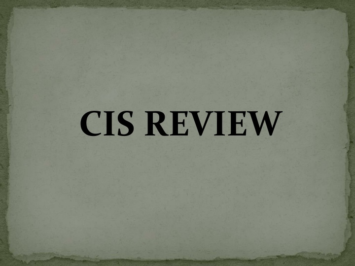 cis review