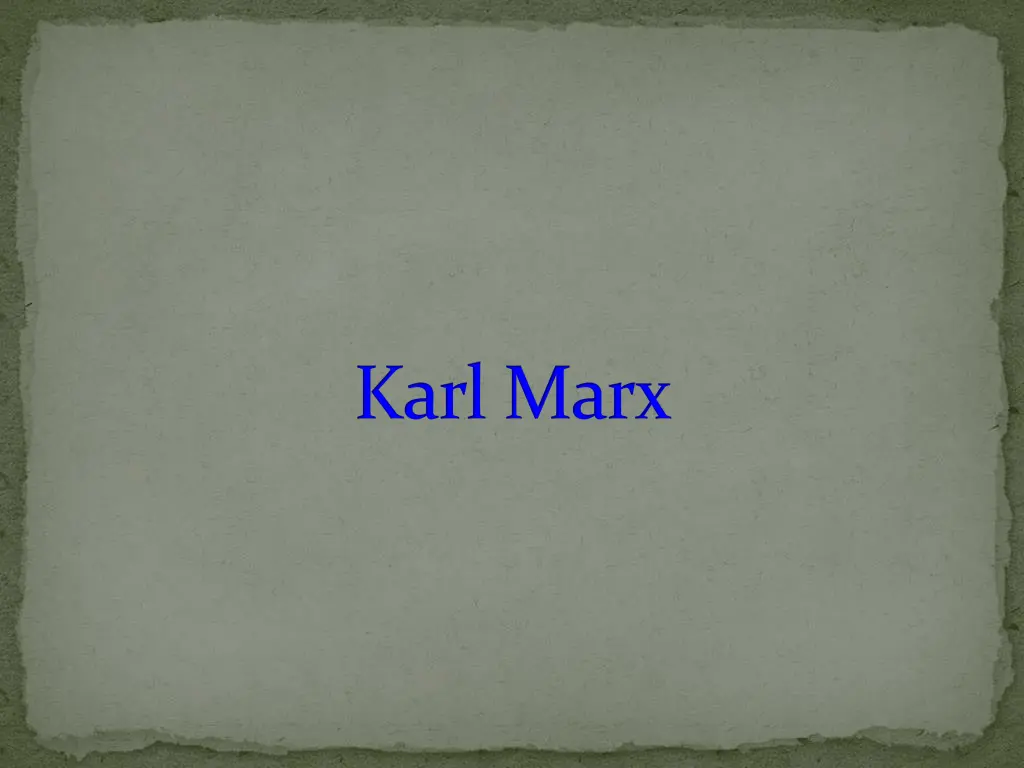 karl marx 1