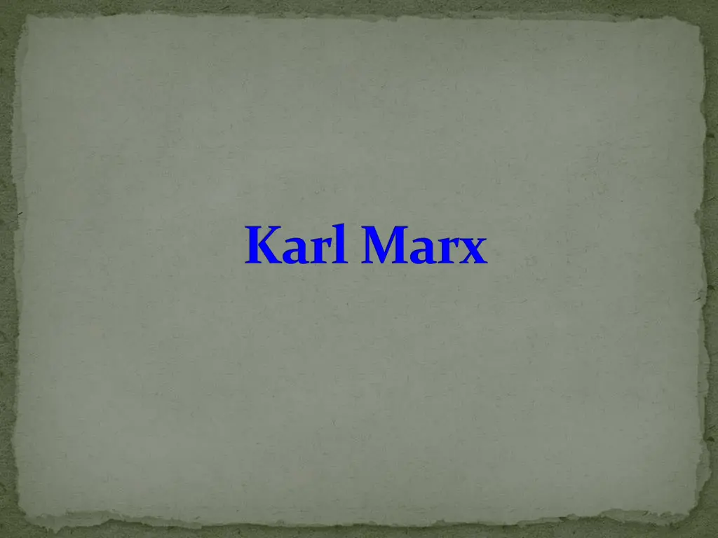 karl marx