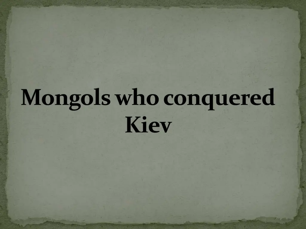 mongols who conquered kiev