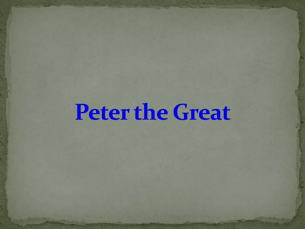 peter the great