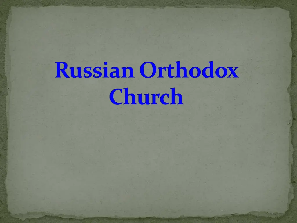 russian orthodox church