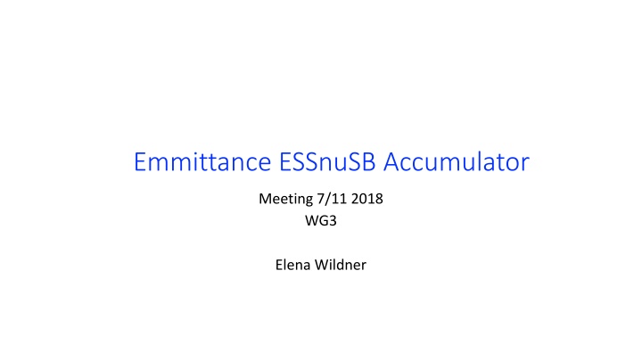 emmittance essnusb accumulator