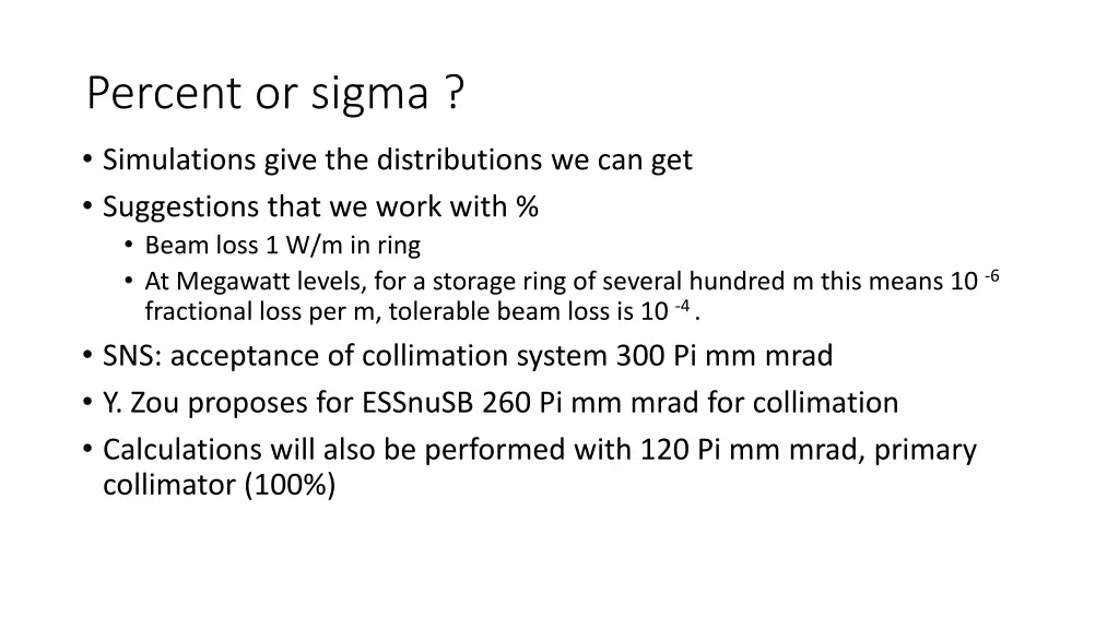 percent or sigma