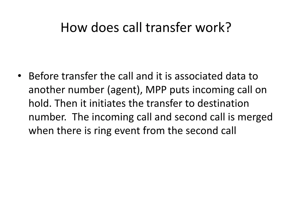 how does call transfer work