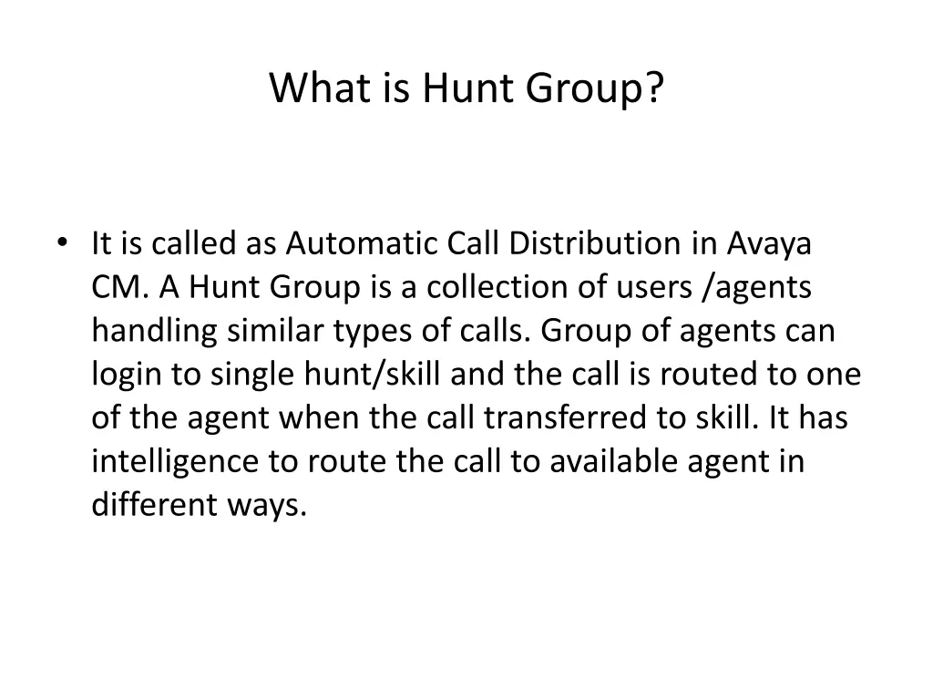 what is hunt group