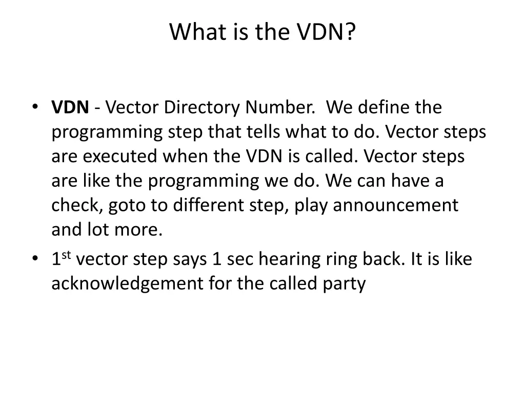 what is the vdn