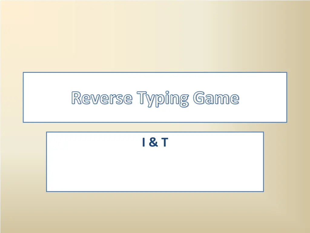 reverse typing game 4