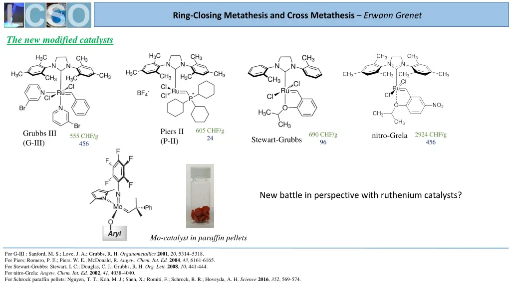 ring closing metathesis and cross metathesis 4