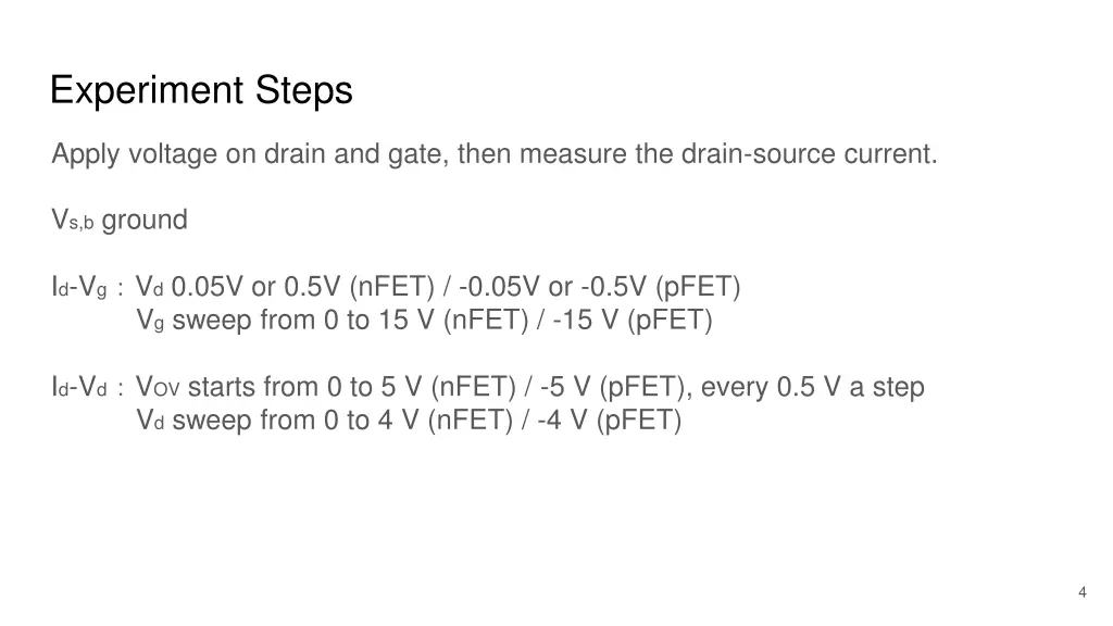 experiment steps 1