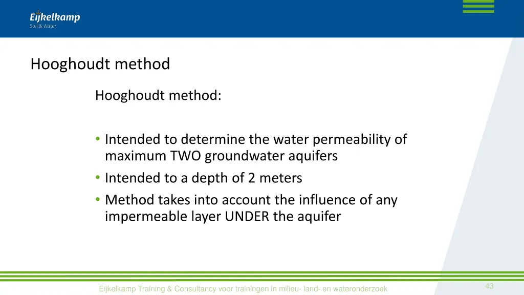 hooghoudt method 1