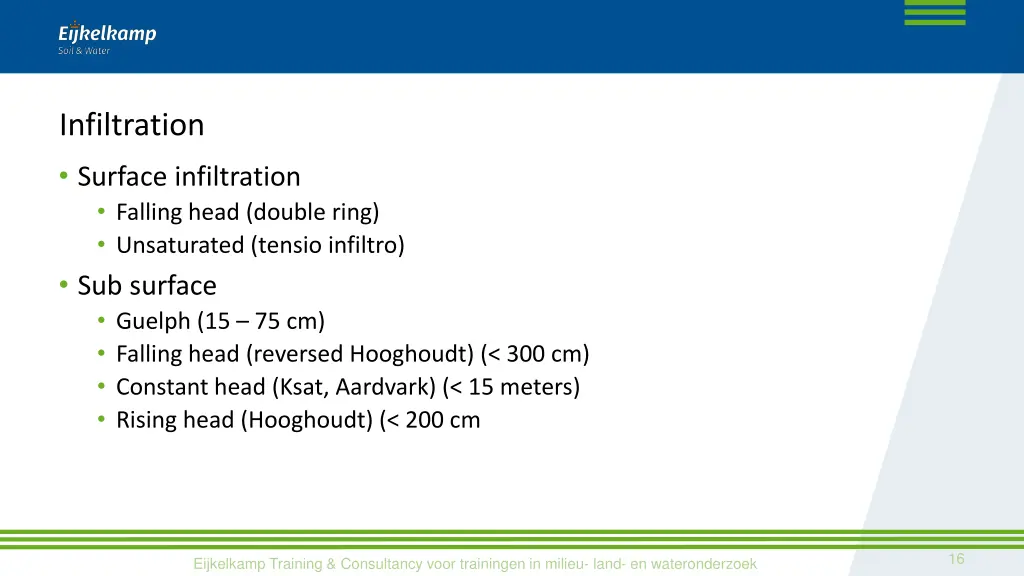 infiltration surface infiltration falling head