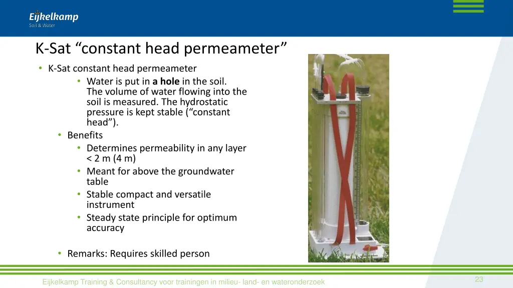 k sat constant head permeameter k sat constant