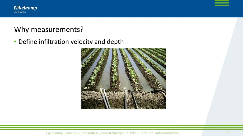 why measurements define infiltration velocity