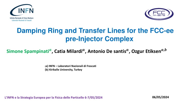 damping ring and transfer lines