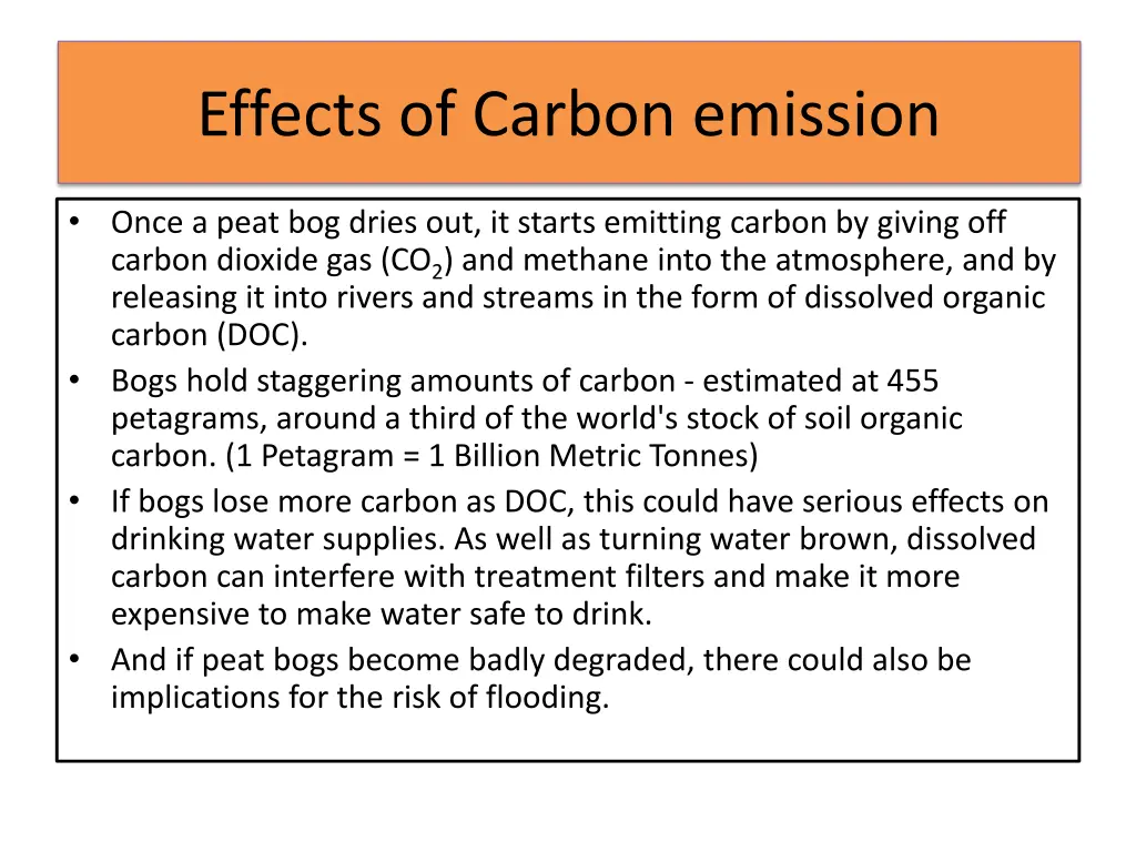 effects of carbon emission