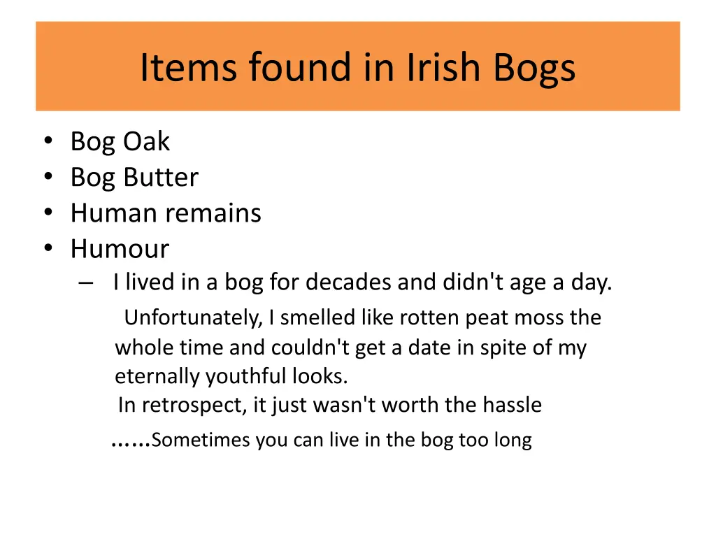 items found in irish bogs