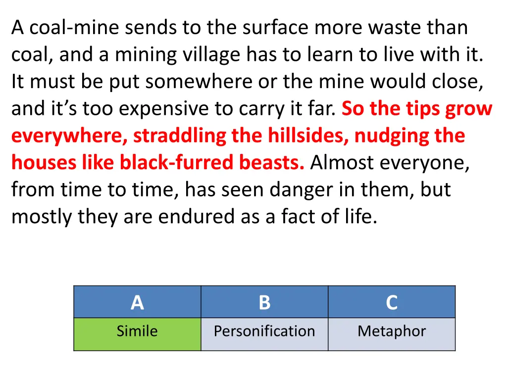 a coal mine sends to the surface more waste than