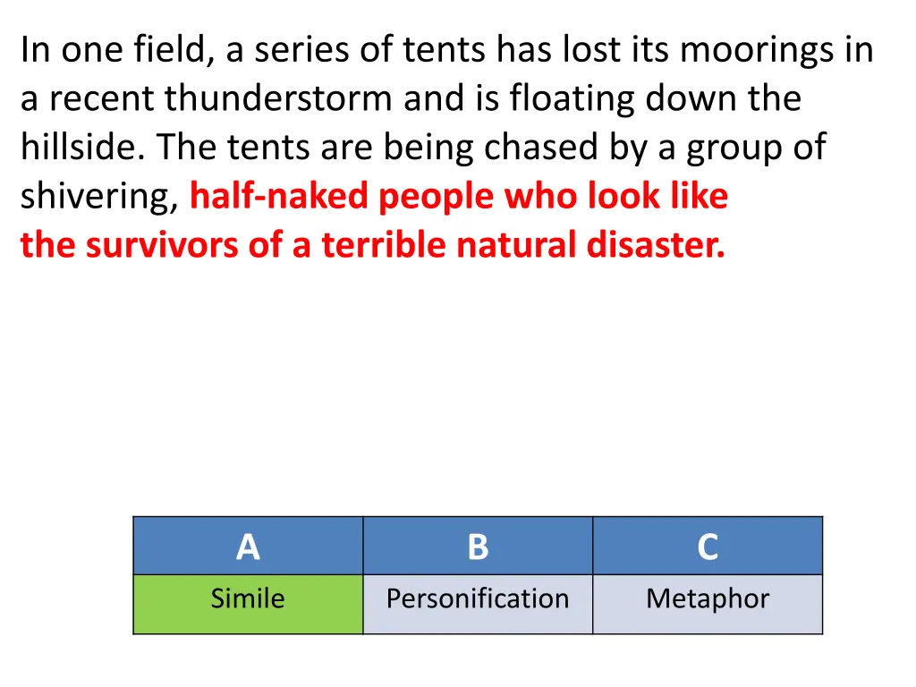 in one field a series of tents has lost