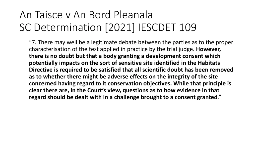 an taisce v an bord pleanala sc determination 2