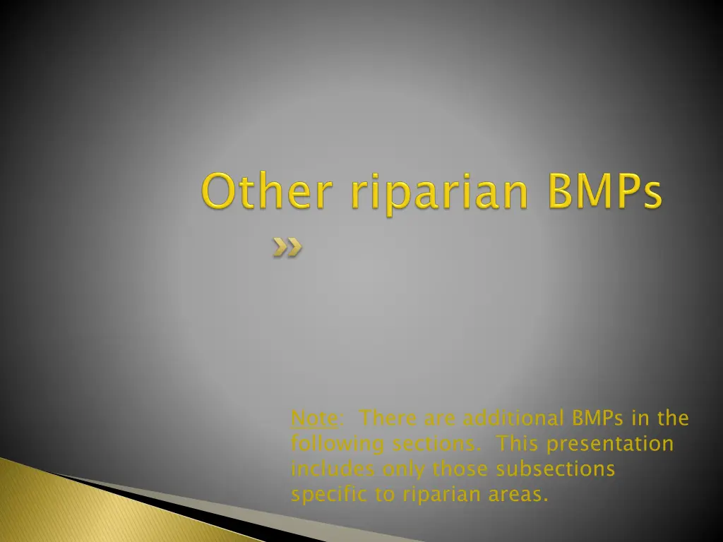 note there are additional bmps in the following