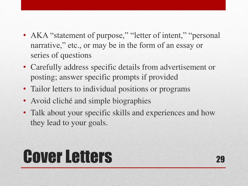 aka statement of purpose letter of intent