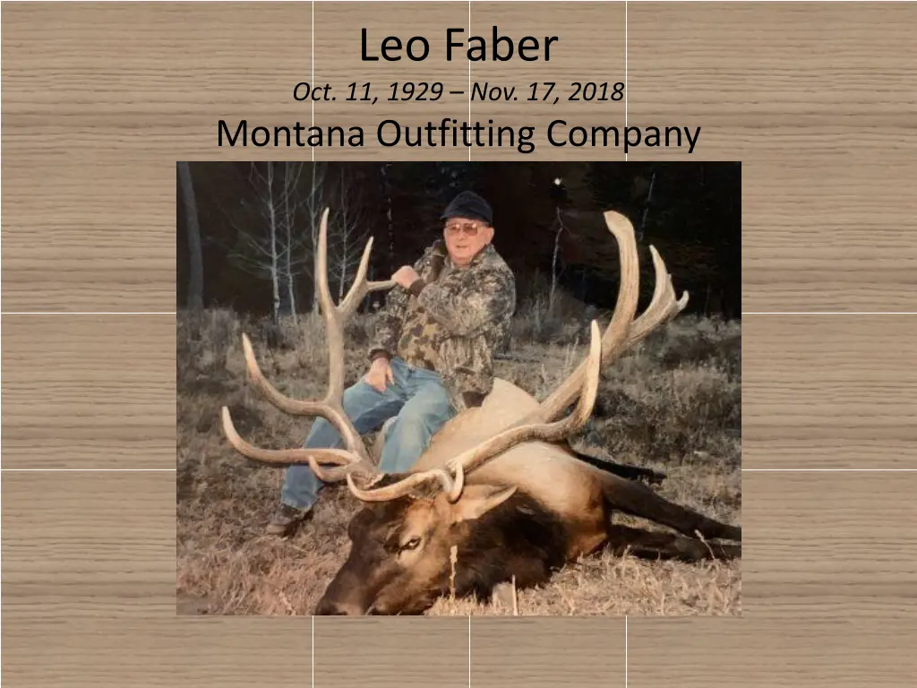 leo faber oct 11 1929 nov 17 2018 montana