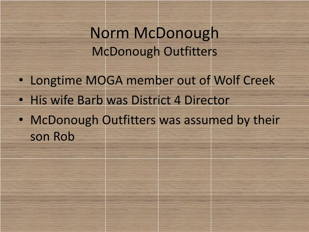 norm mcdonough mcdonough outfitters