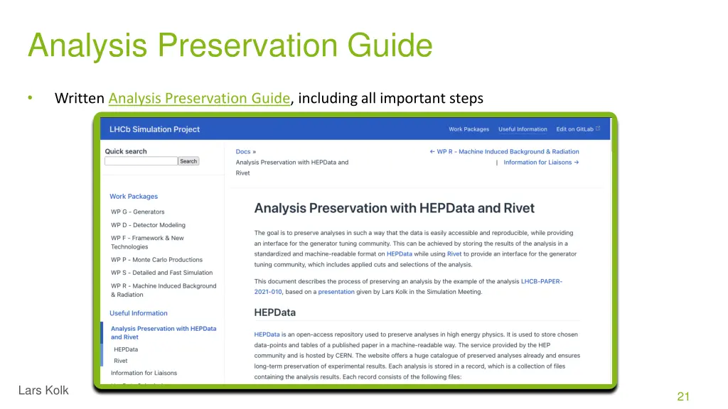 analysis preservation guide