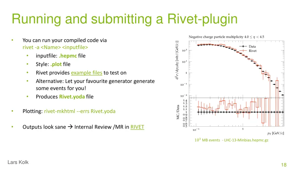 running and submitting a rivet plugin