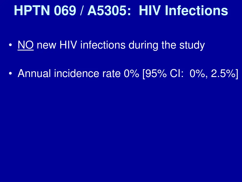 hptn 069 a5305 hiv infections