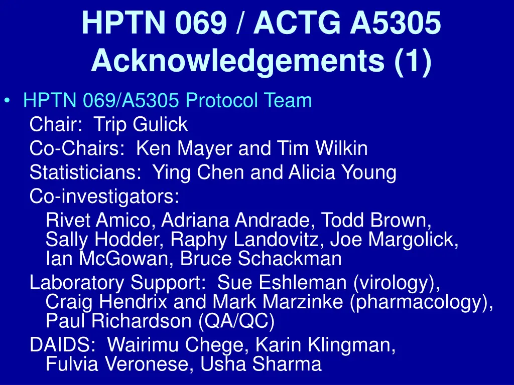 hptn 069 actg a5305 acknowledgements 1 hptn