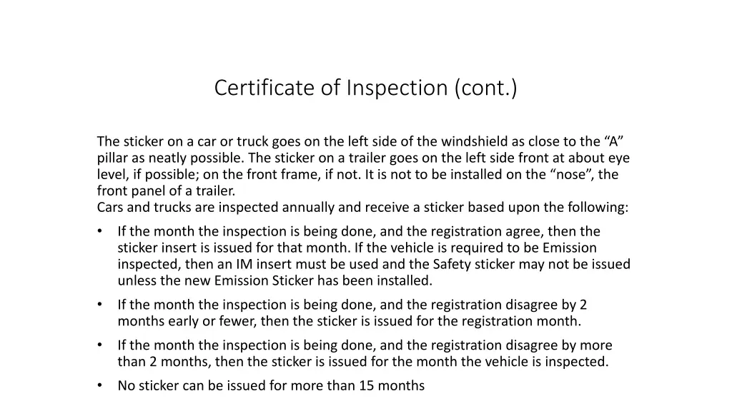 certificate of inspection cont