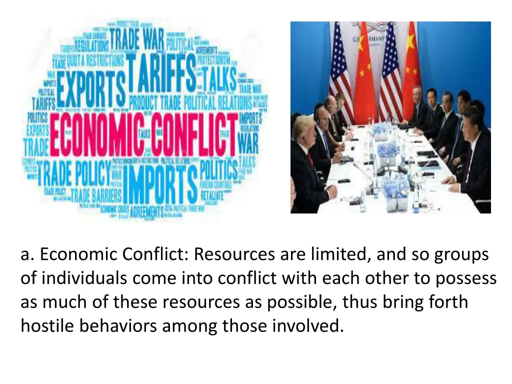 a economic conflict resources are limited