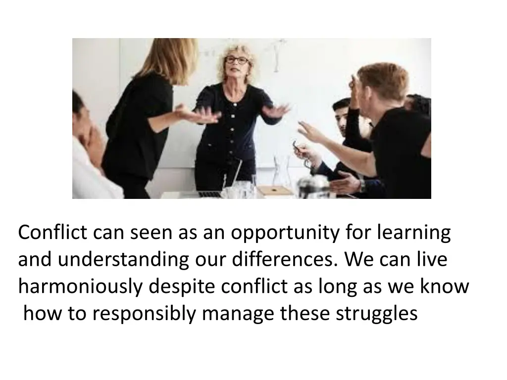 conflict can seen as an opportunity for learning