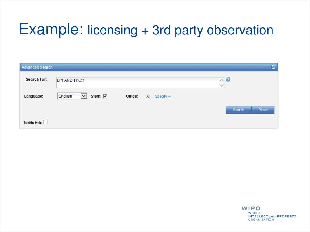 example licensing 3rd party observation