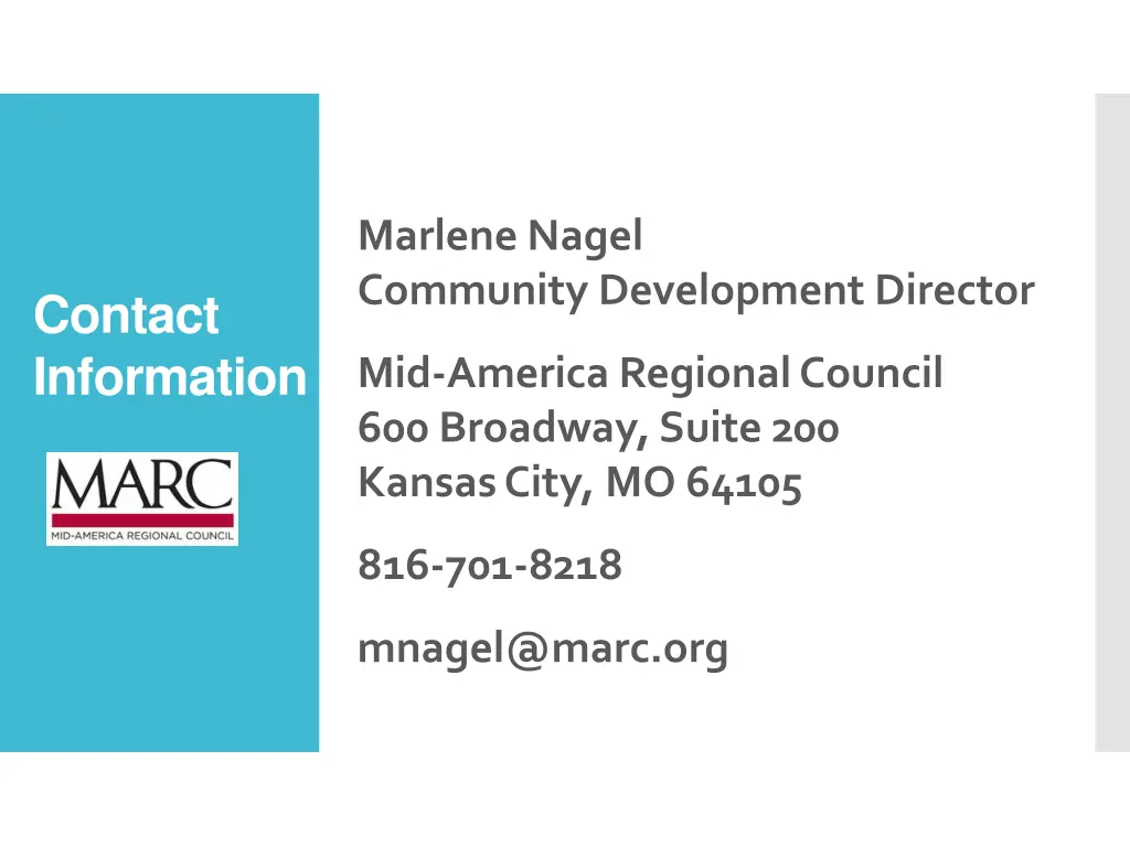 marlene nagel community development director