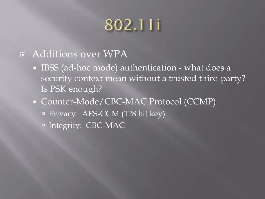 additions over wpa ibss ad hoc mode