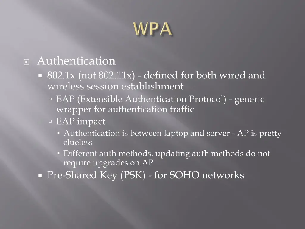 authentication 802 1x not 802 11x defined