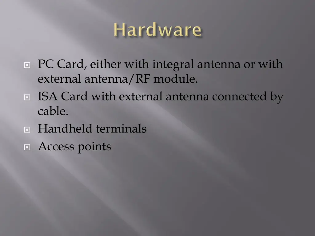 pc card either with integral antenna or with