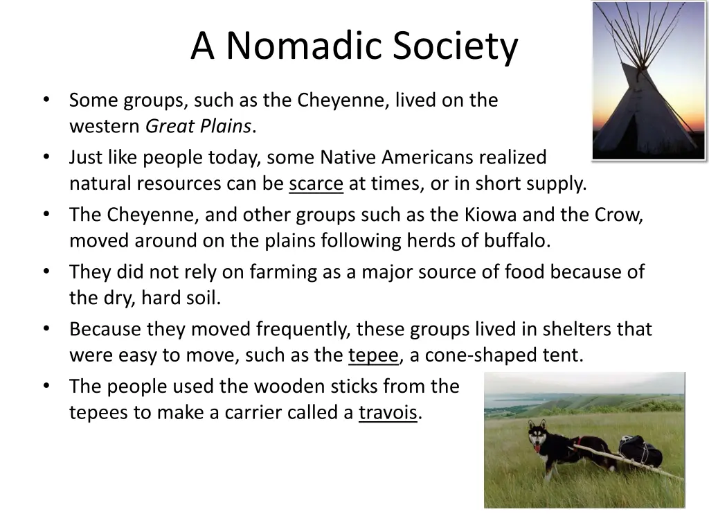 a nomadic society