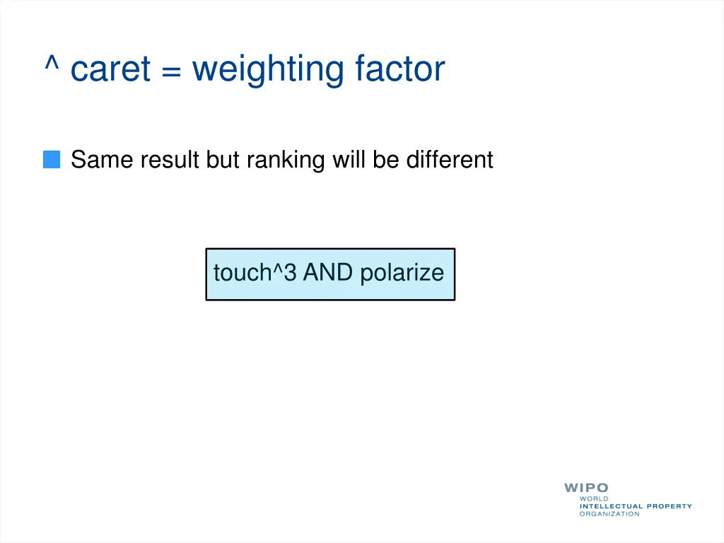 caret weighting factor