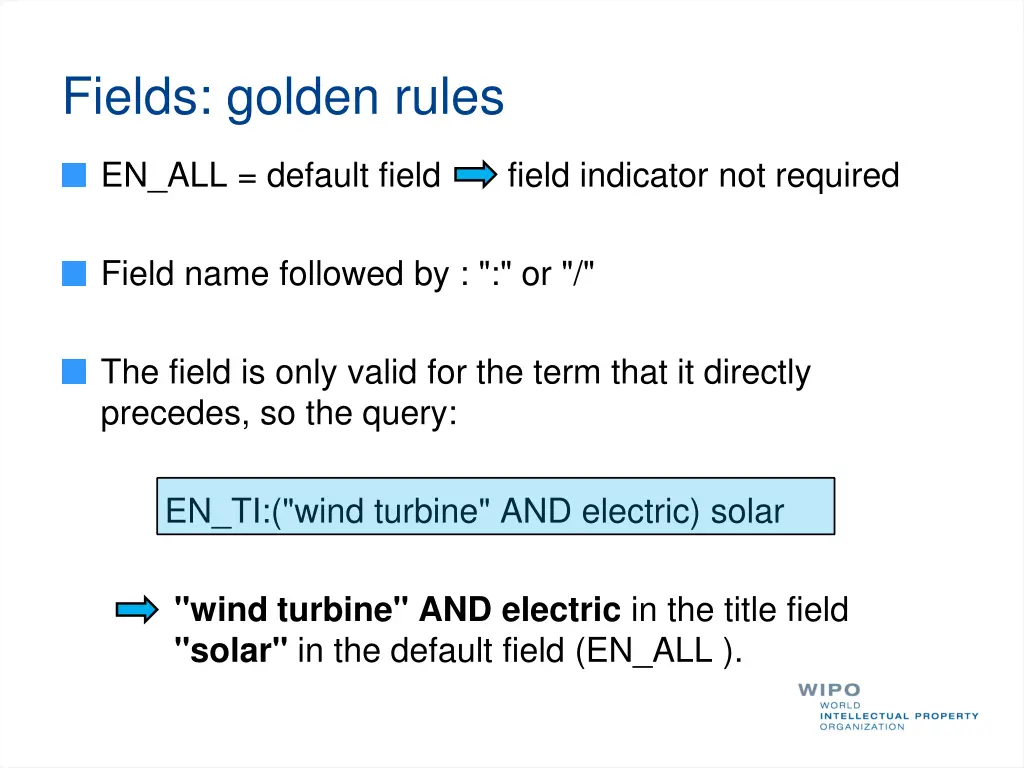 fields golden rules