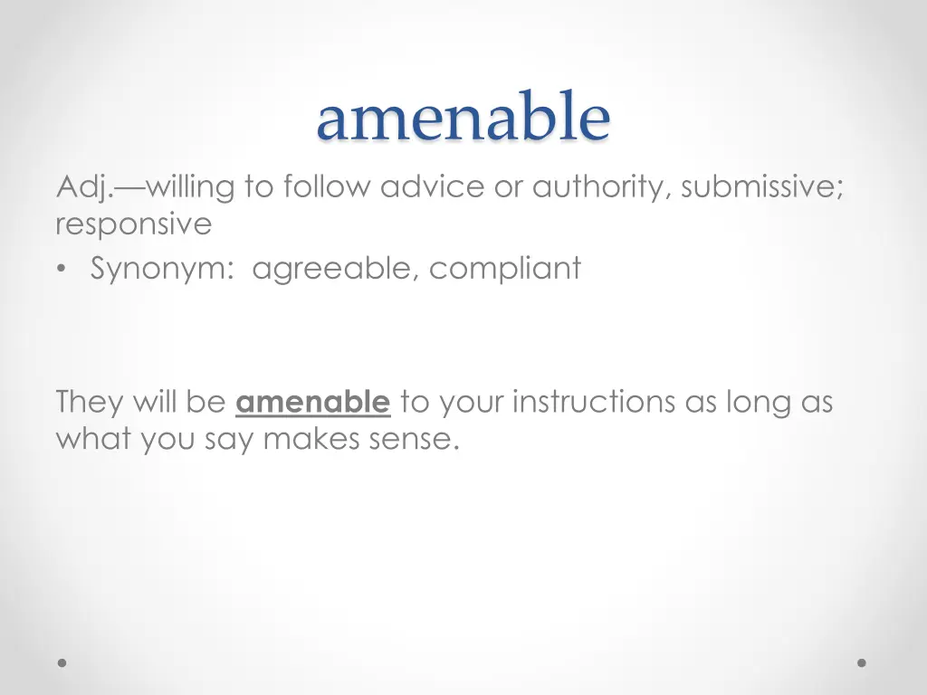 amenable