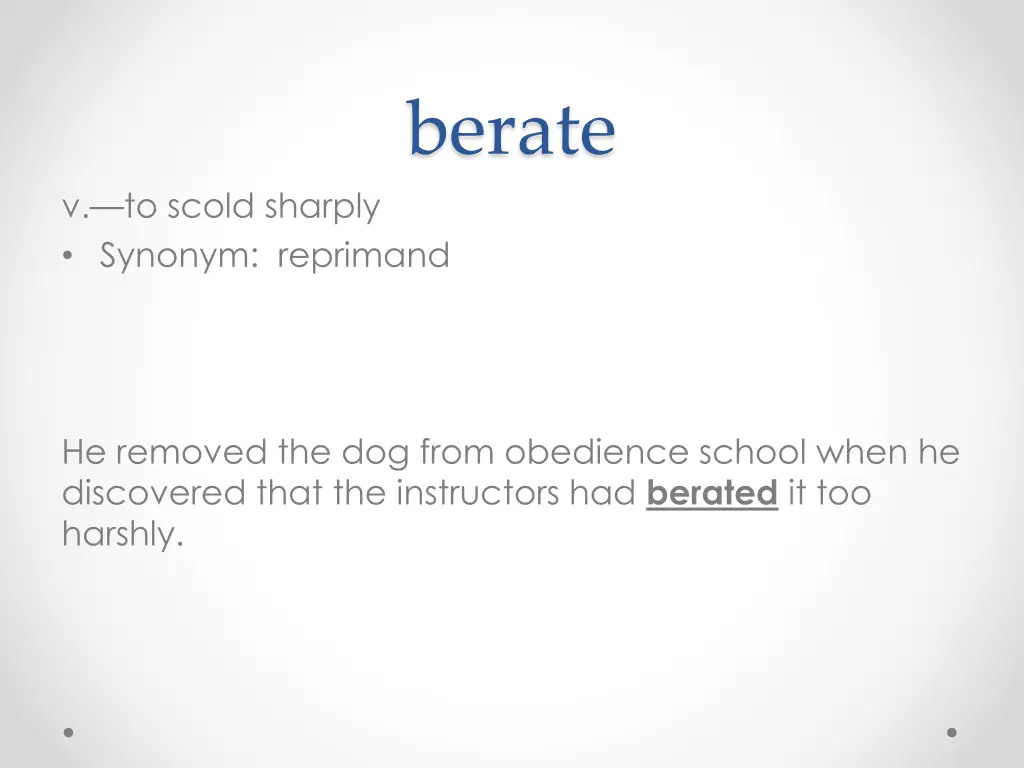 berate