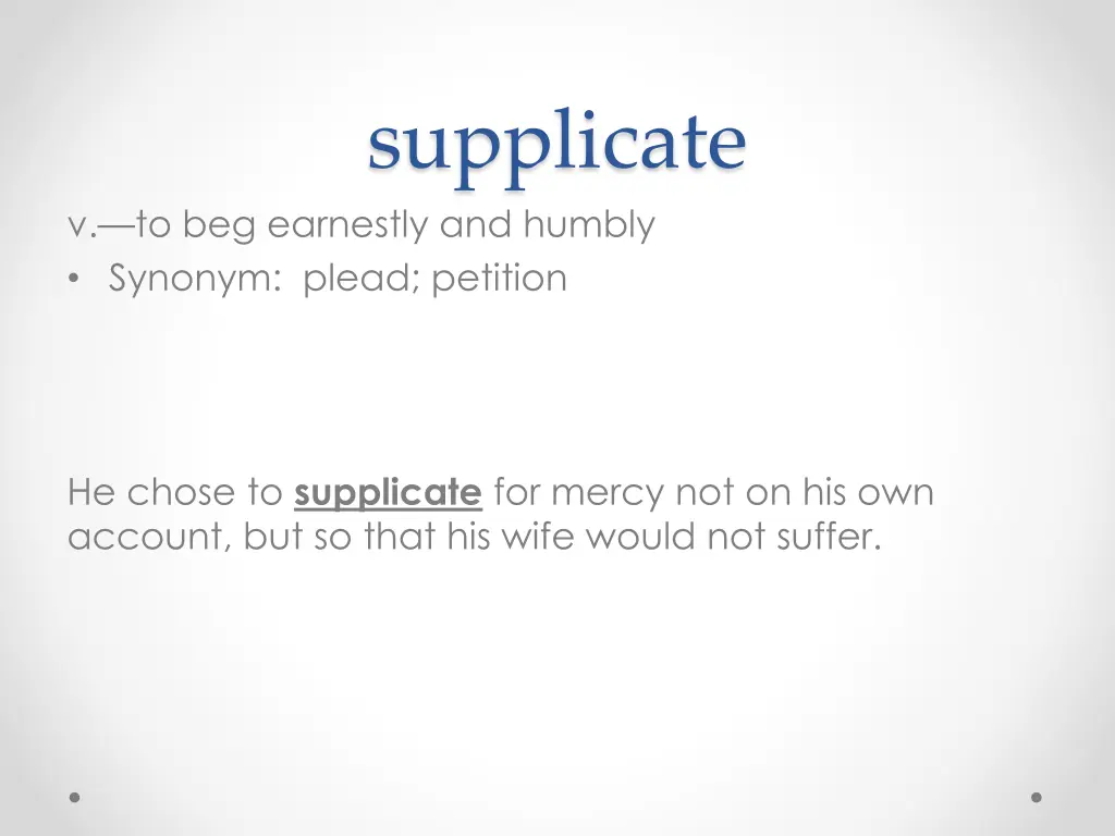 supplicate