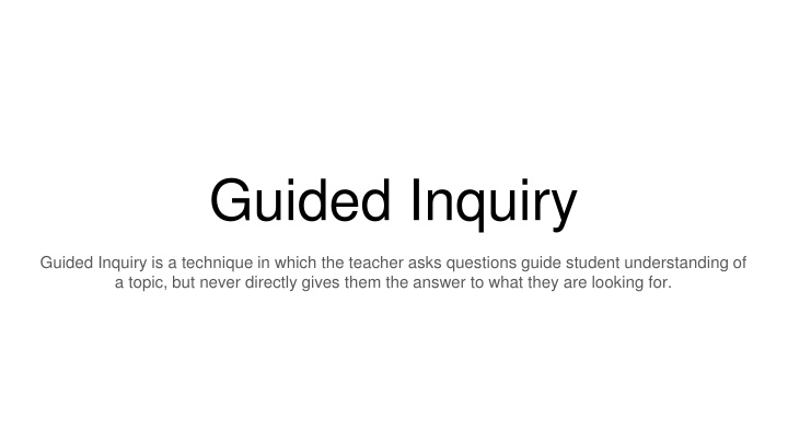 guided inquiry