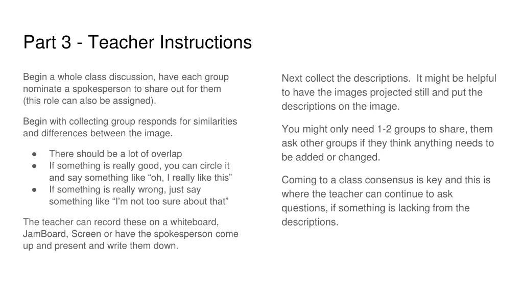 part 3 teacher instructions