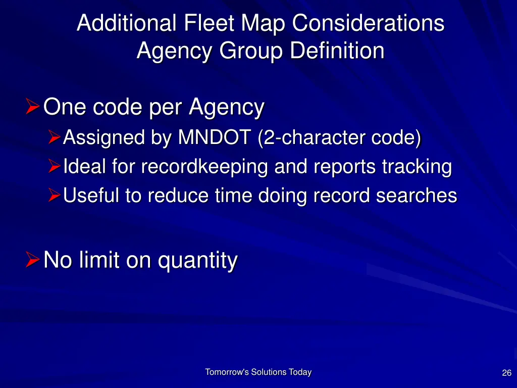 additional fleet map considerations agency group